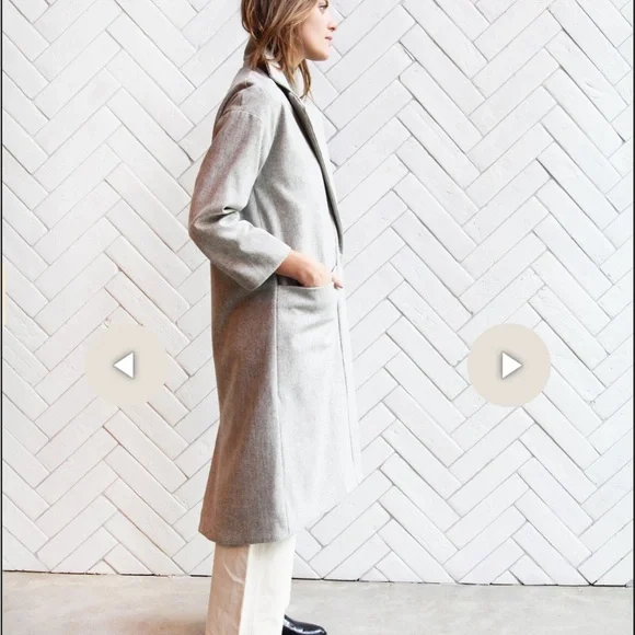 Esby Claire Wool Duster - Light Grey